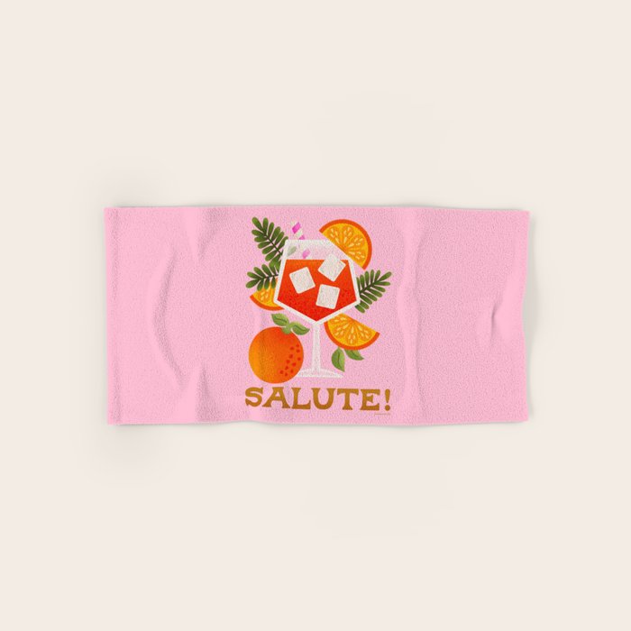 Orange Spritz - Amalfi Coast Cocktails Bath Towel Gallery Image 1