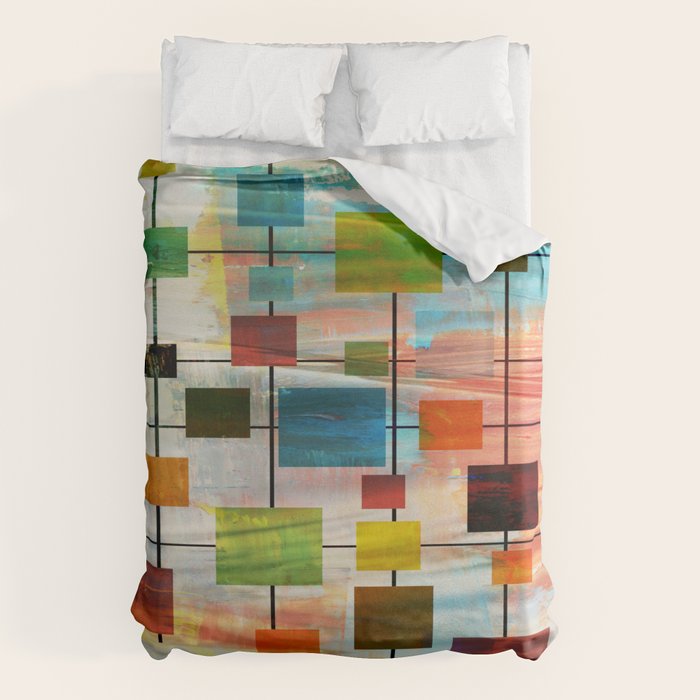 Mid-Century Modern Art 1.3 -  Graffiti Style Duvet Cover Gallery Image 1