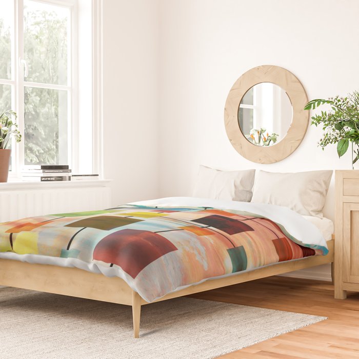 Mid-Century Modern Art 1.3 -  Graffiti Style Duvet Cover Gallery Image 2