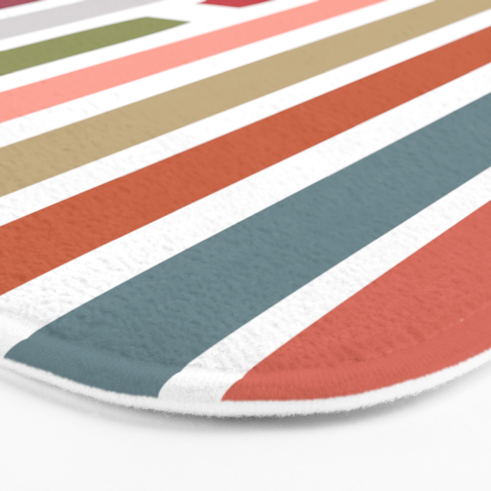 Mid Century Modern Stripes Bath Mat Gallery Image 3