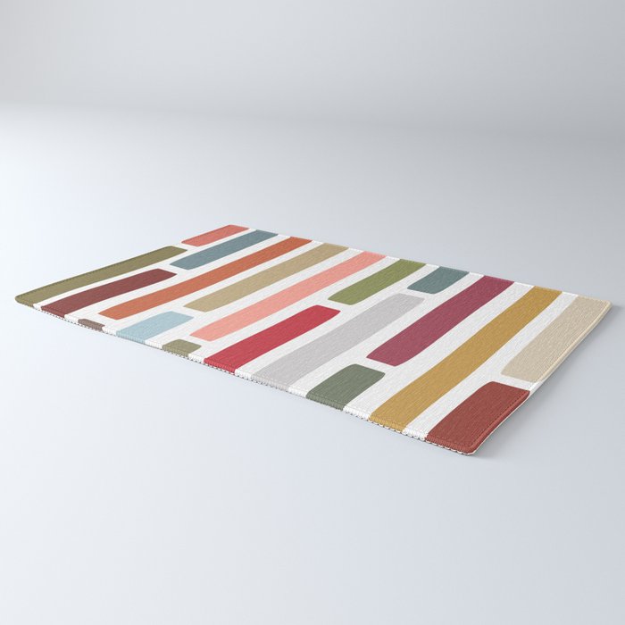 Mid Century Modern Stripes Rug Gallery Image 3