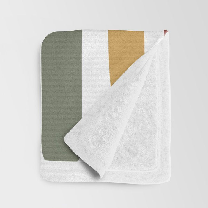 Mid Century Modern Stripes Throw Blanket Gallery Image 3