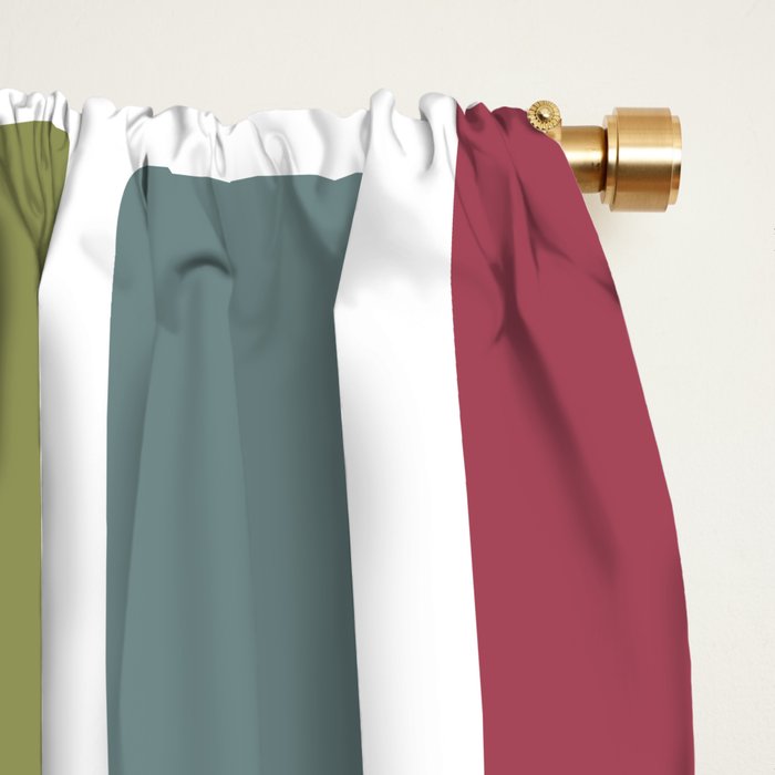 Mid Century Modern Stripes Window Curtain Gallery Image 2