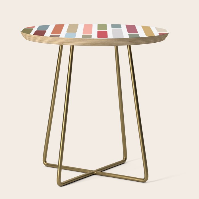 Mid Century Modern Stripes Side Table Gallery Image 1