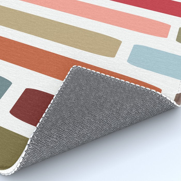 Mid Century Modern Stripes Rug Gallery Image 4