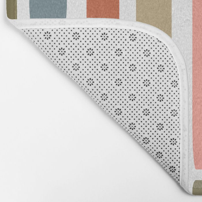 Mid Century Modern Stripes Bath Mat Gallery Image 2