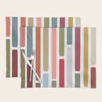 Mid Century Modern Stripes Placemat Gallery Image 1