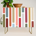 Mid Century Modern Stripes Credenza Gallery Image 1