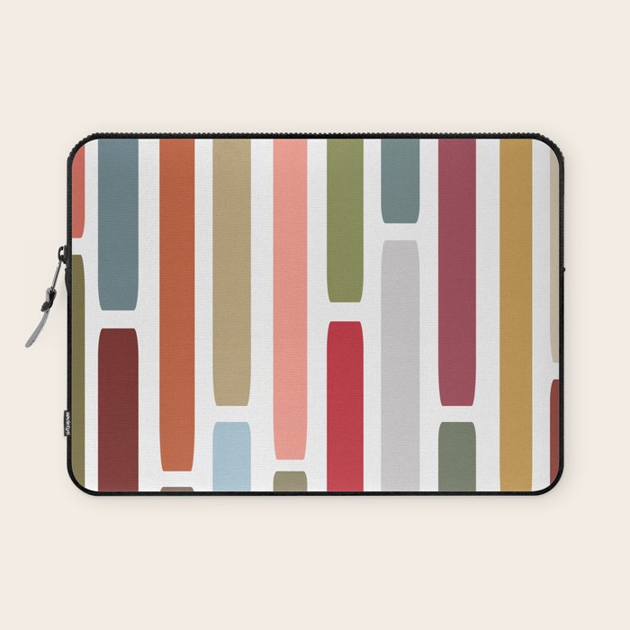 Mid Century Modern Stripes Laptop Sleeve Gallery Image 1