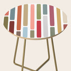 Mid Century Modern Stripes Side Table Gallery Image 2