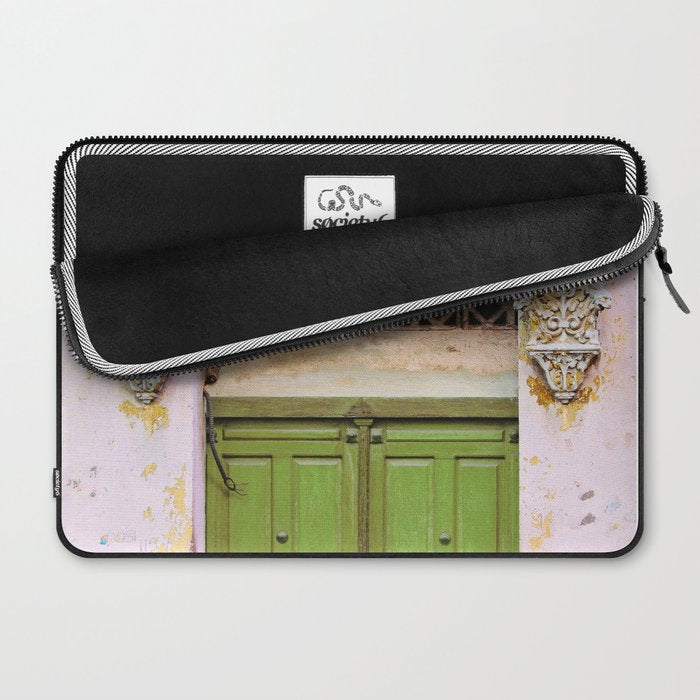 Havana Door - Cuba Travel, Architecture Photography Laptop Sleeve Gallery Image 2