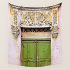 Havana Door - Cuba Travel, Architecture Photography Wall Tapestry Gallery Image 4