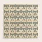 Vintage Bows XII Blue Sage Wood Wall Art Gallery Image 1