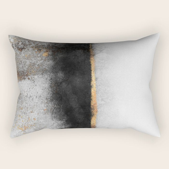 Soot And Gold Rectangular Pillow Gallery Image 2