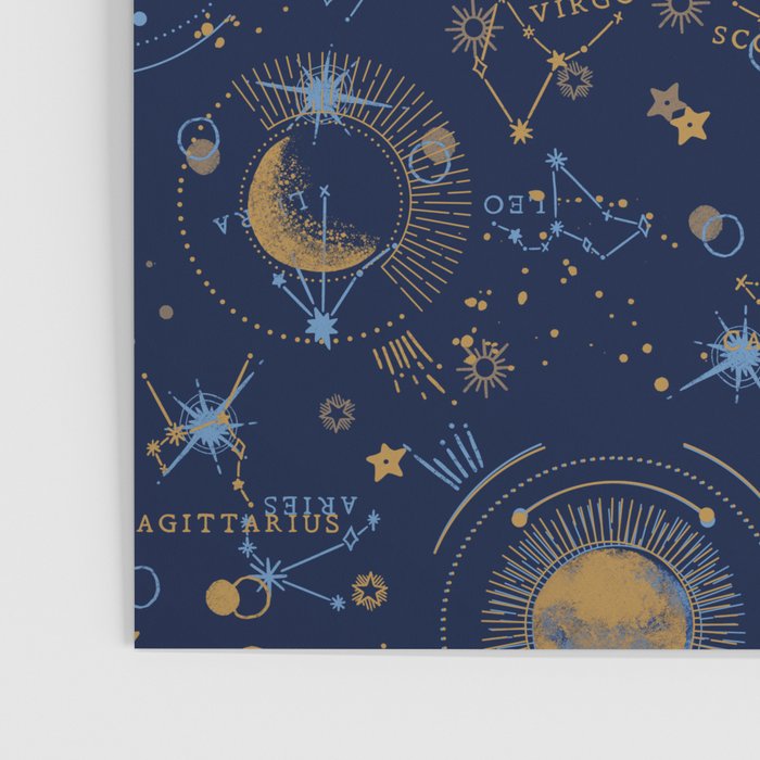 Dark blue zodiac abstract YB Poster Gallery Image 3