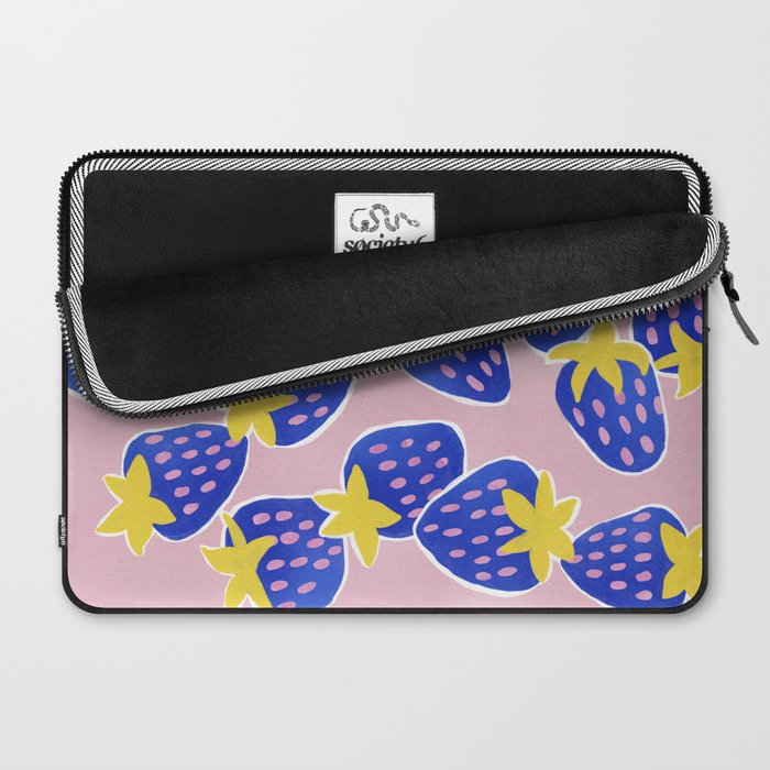 Blue Strawberries Laptop Sleeve Gallery Image 2