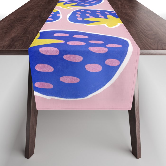 Blue Strawberries Table Runner Gallery Image 1