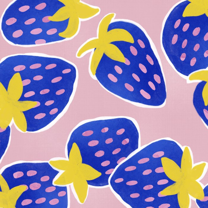 Blue Strawberries Coffee Mug Gallery Image 2