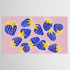 Blue Strawberries Tablecloth Gallery Image 2