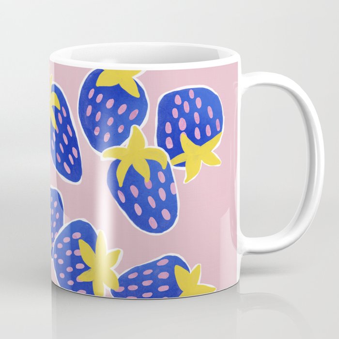 Blue Strawberries Coffee Mug Gallery Image 1