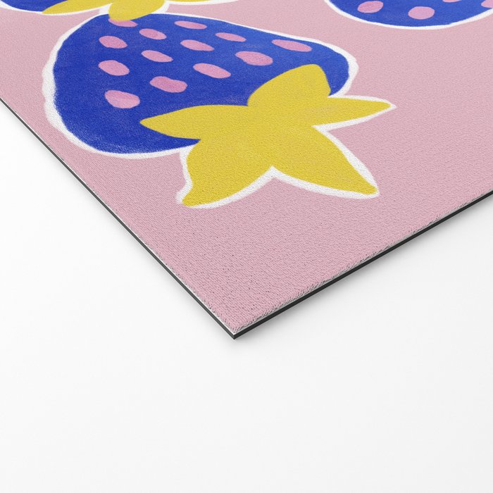 Blue Strawberries Welcome Mat Gallery Image 2
