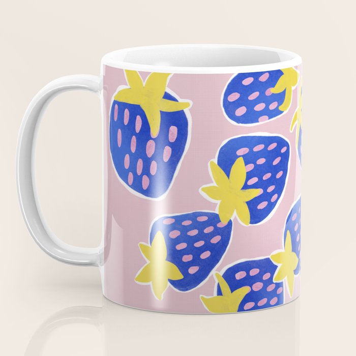 Blue Strawberries Coffee Mug Gallery Image 3