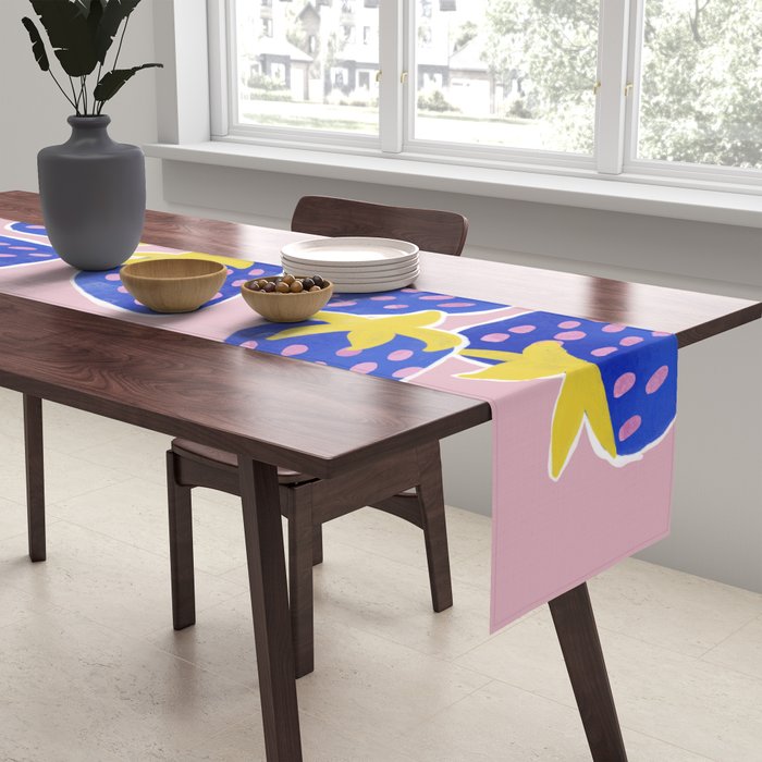 Blue Strawberries Table Runner Gallery Image 2