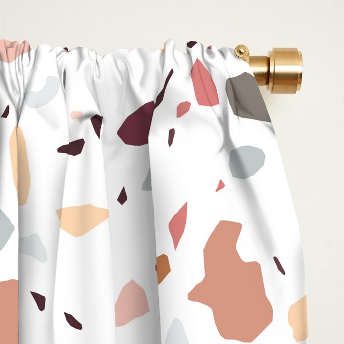 Terrazzo marble pattern Window Curtain Gallery Image 2