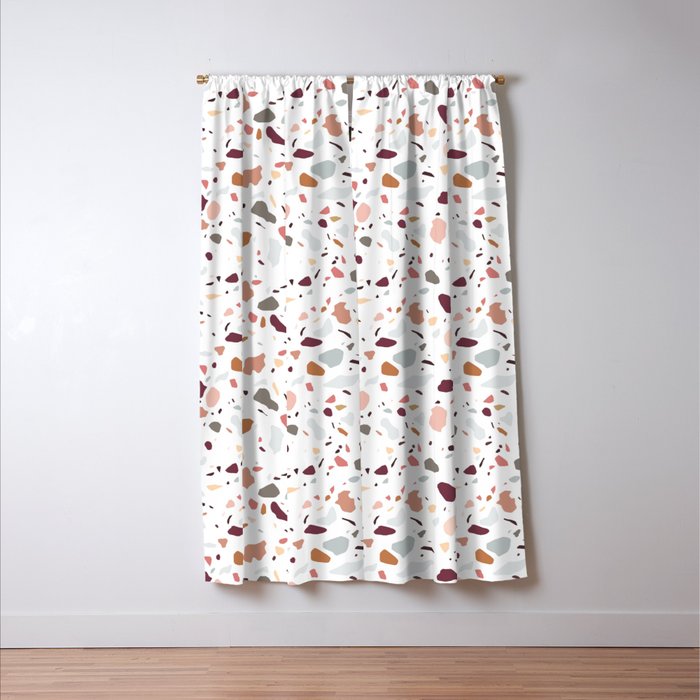Terrazzo marble pattern Window Curtain Gallery Image 3