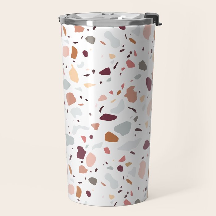 Terrazzo marble pattern Travel Mug Gallery Image 2