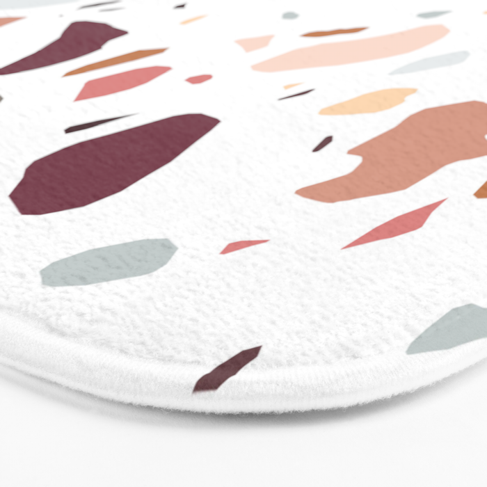 Terrazzo marble pattern Bath Mat Gallery Image 3