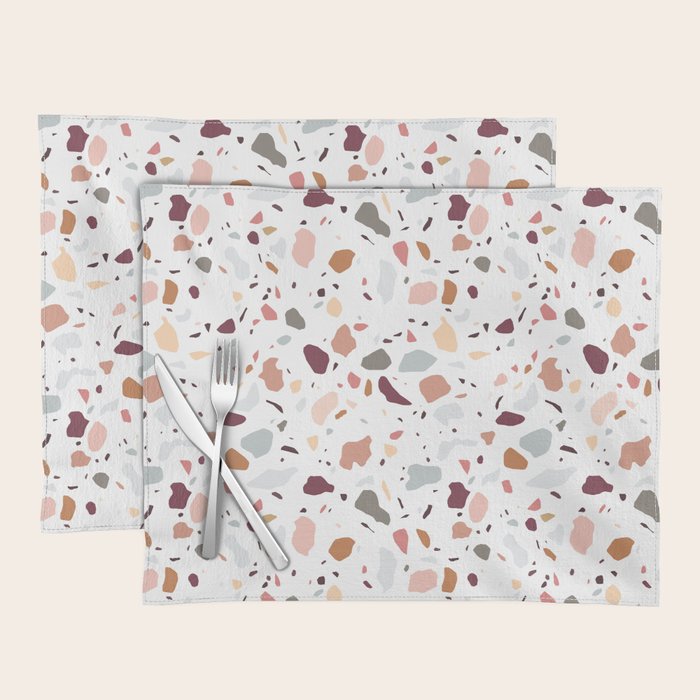 Terrazzo marble pattern Placemat Gallery Image 1