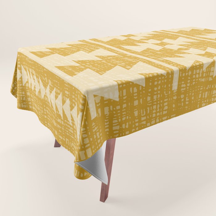 Southwestern Pattern 136 Yellow Tablecloth Gallery Image 1