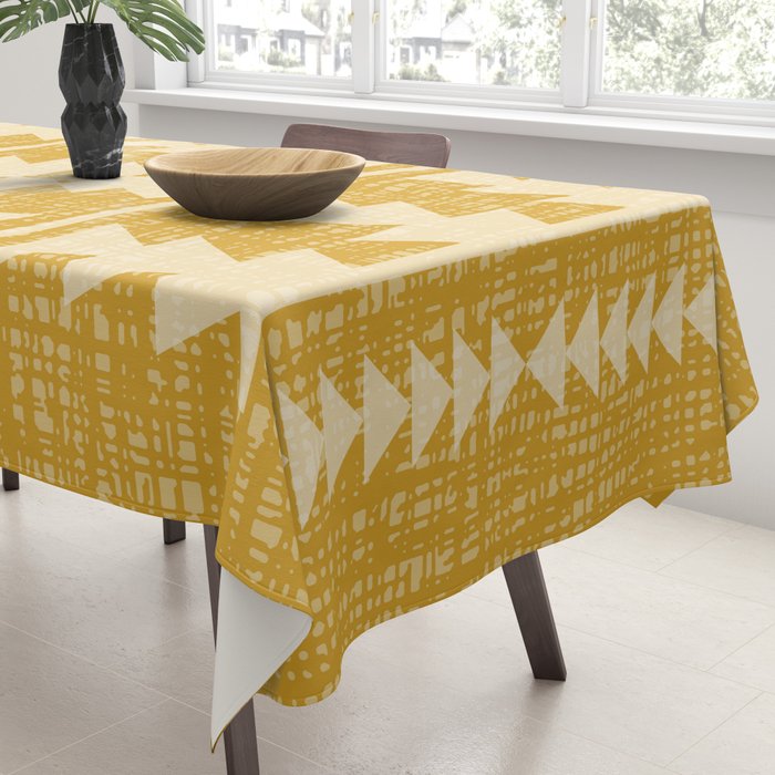 Southwestern Pattern 136 Yellow Tablecloth Gallery Image 3