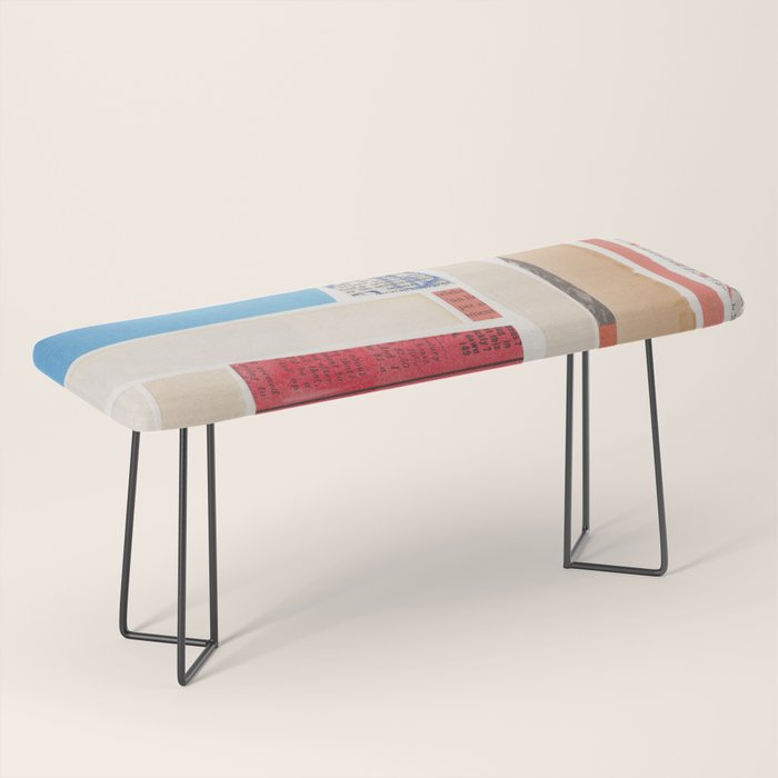 Abstract Mixed Media Collage #3 Bench Gallery Image 1