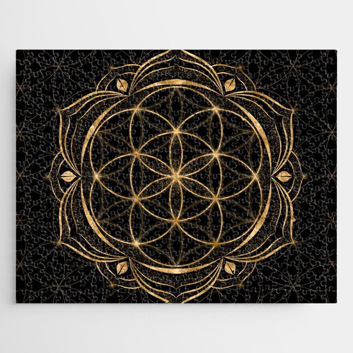 Seed of life in Lotus - Sacred Geometry Jigsaw Puzzle Gallery Image 1