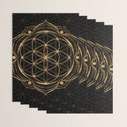 Seed of life in Lotus - Sacred Geometry Wrapping Paper Gallery Image 3