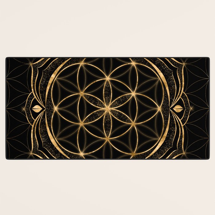 Seed of life in Lotus - Sacred Geometry Desk Mat Gallery Image 3