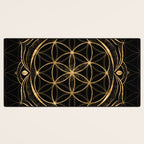 Seed of life in Lotus - Sacred Geometry Desk Mat Gallery Image 3