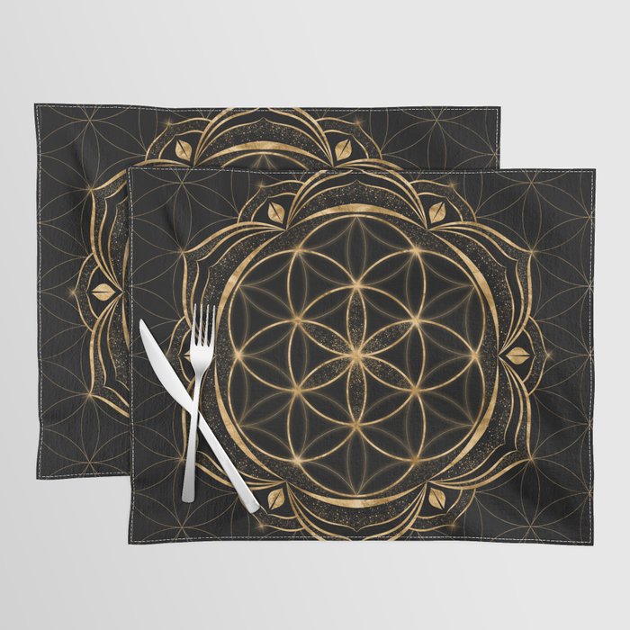 Seed of life in Lotus - Sacred Geometry Placemat Gallery Image 1