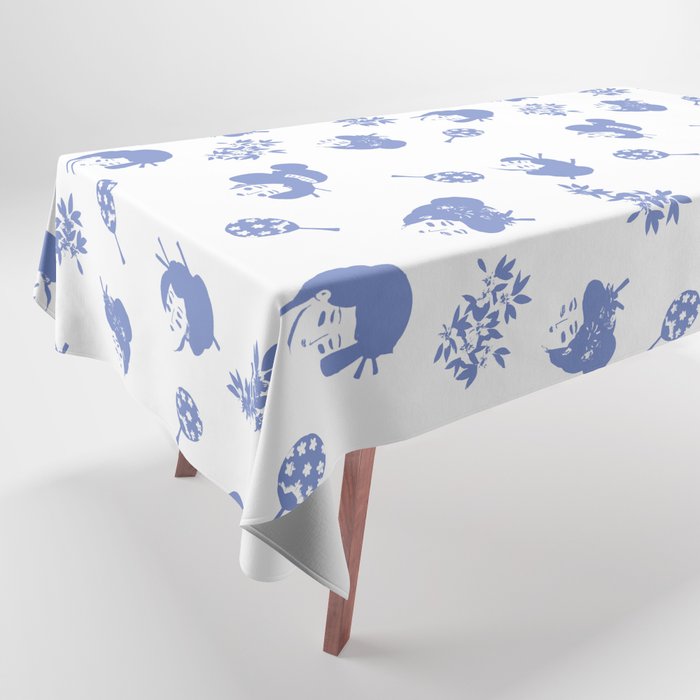 Light blue japanese pattern Tablecloth Gallery Image 1