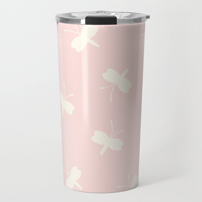 Dream Pink Butterfly Travel Mug Gallery Image 1