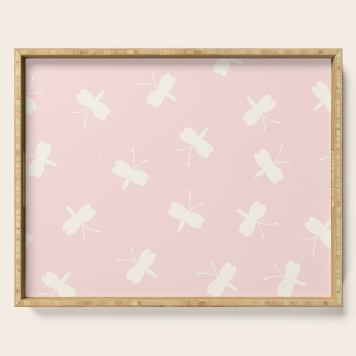 Dream Pink Butterfly Serving Tray Gallery Image 1