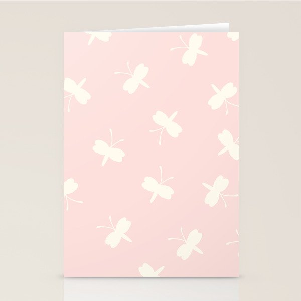 Dream Pink Butterfly Stationery Card Gallery Image 2