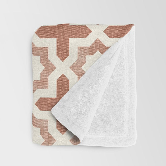 river stars - multi terracotta Throw Blanket Gallery Image 3