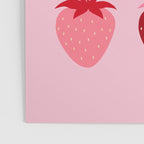 Abstract Retro Fruit Print Pink And Red Aesthetic Modern Preppy Strawberries Poster Gallery Image 3