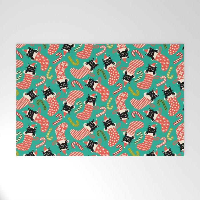 Festive Felines Welcome Mat Gallery Image 1