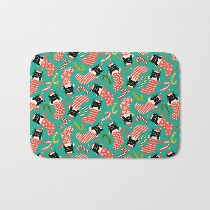 Festive Felines Bath Mat Gallery Image 1