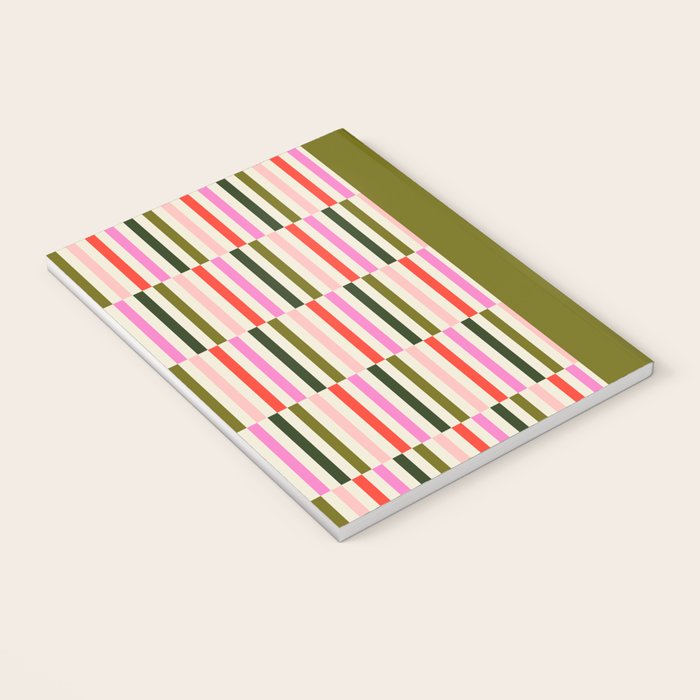 Holly Jolly Stripes Notebook Gallery Image 3