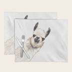 Sneaky Llama White Placemat Gallery Image 1